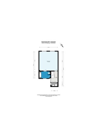 Plattegrond - Keizersgracht 584-586, 1017 EN Amsterdam - 213_213_Keizersgracht 586 - Amsterdam - Eerste verdieping - Achterkant - 2D .jpg